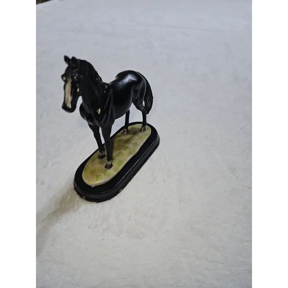 Black Horse Figurine Statue 4" Home Décor Collectible Decoration Sculpture Gift - Picture 5 of 5